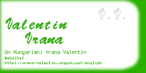 valentin vrana business card